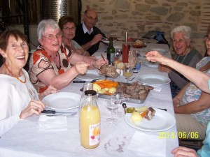 repas pris à la ferme "des Fabuleux Délices"