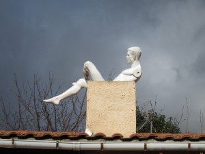 à l'entrée du musée : un sauna limouxin !!!