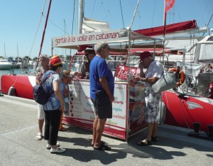 embarquement à bord du LUCILE 2