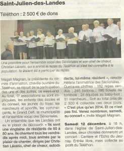 article téléthon