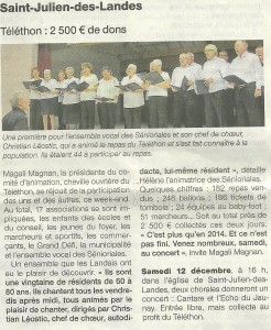 article téléthon