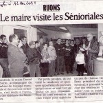 VISITE DE L’ÉQUIPE MUNICIPALE AUX SÉNIORIALES DE RUOMS