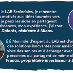 Le LAB Senioriales a besoin d’experts seniors!