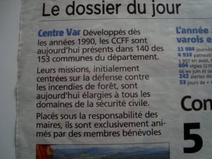 un article pour le CCFF